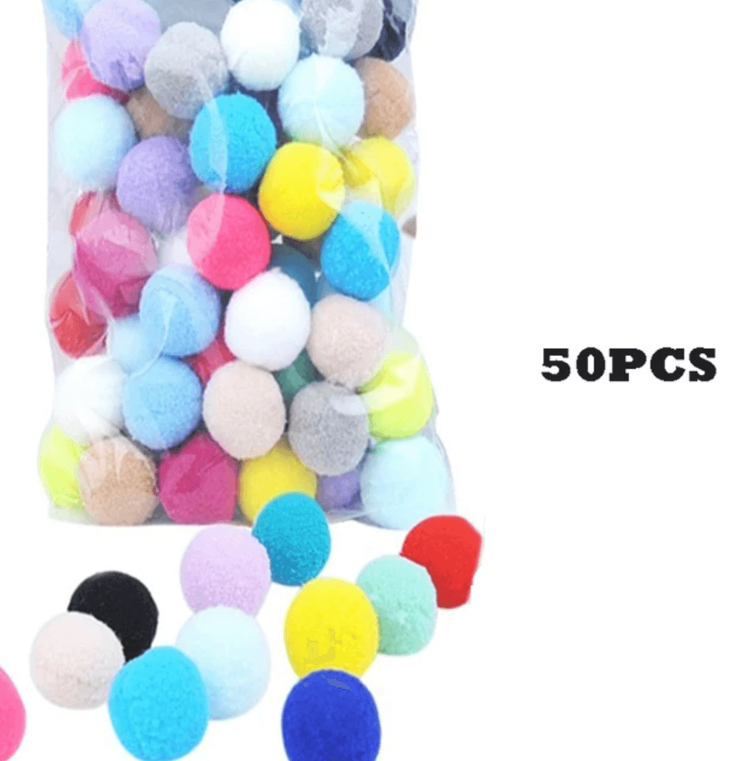 Mini Pompoms Games Stretch Plush Ball Pet Toys | Tsuki