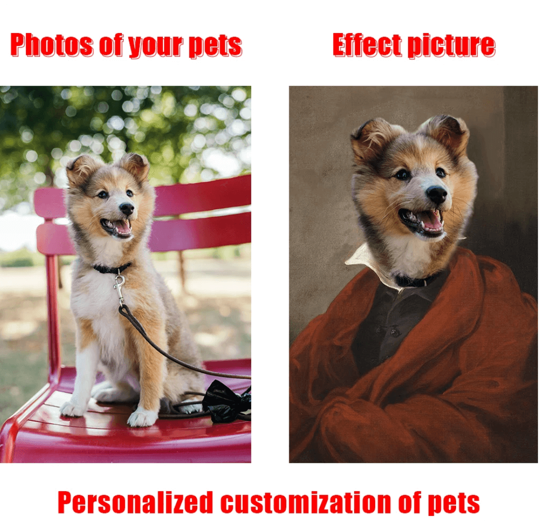 Customized Pet Oil Portrait (Style No.13 - 24)| Tsuki