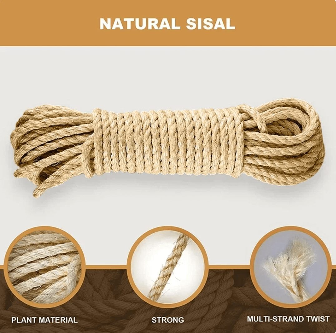 Natural Sisal Cat Scratcher Rope For Cat Tree | Tsuki