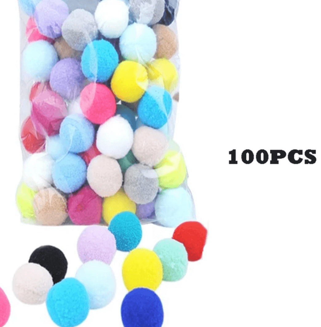 Mini Pompoms Games Stretch Plush Ball Pet Toys | Tsuki