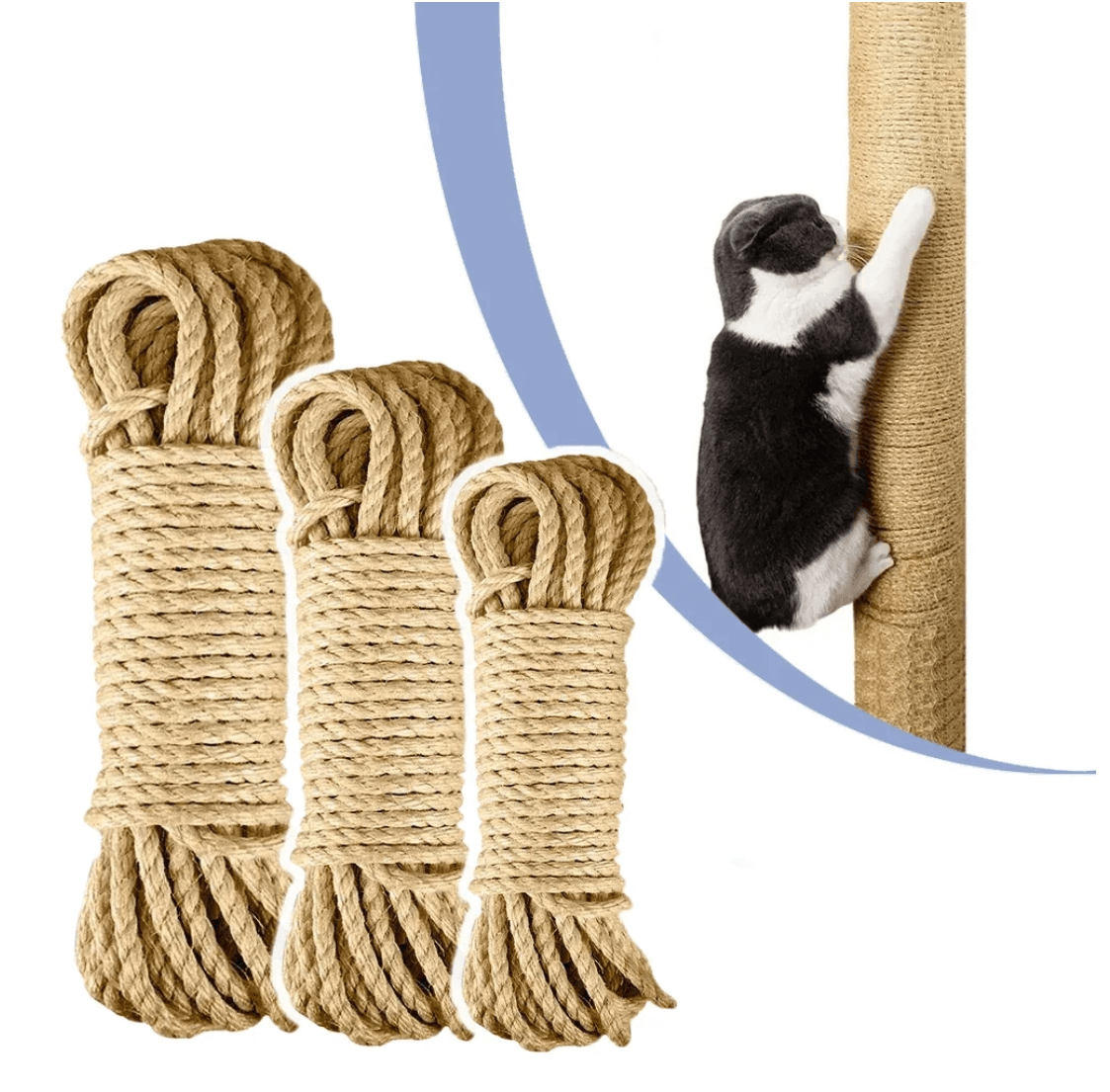 Natural Sisal Cat Scratcher Rope For Cat Tree | Tsuki