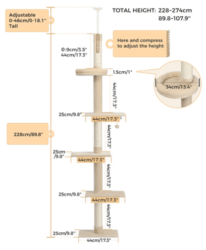 Multi-Level Cat Tree Tower (Sky Tree) | Tsuki