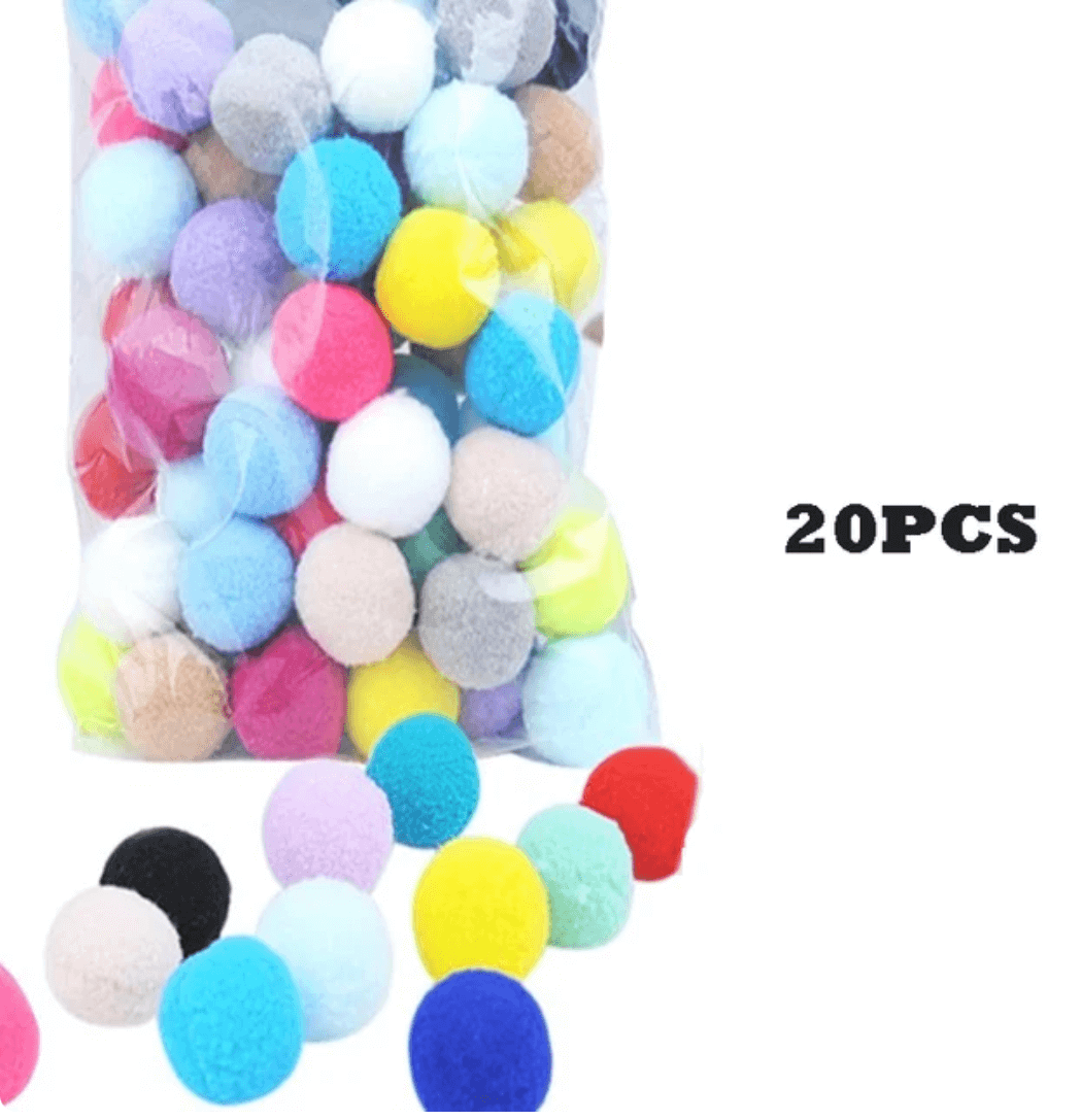 Mini Pompoms Games Stretch Plush Ball Pet Toys | Tsuki